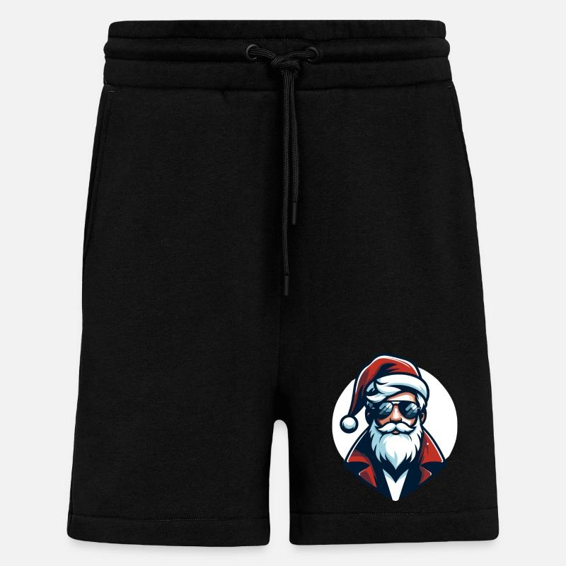 Père Noël Hipster - Noël Chic - Short bio décontracté fabriqué en UE - SOLID BLACK