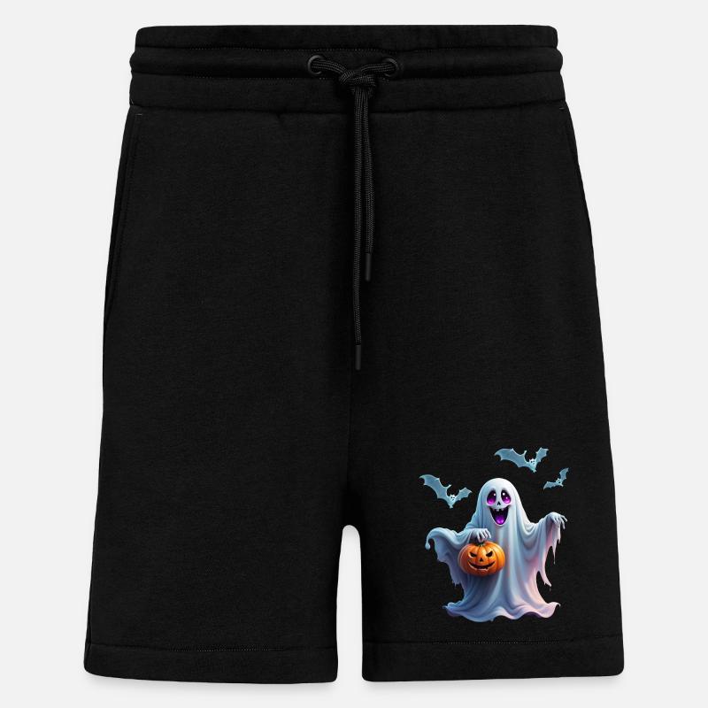 Le charmant design d’Halloween transmet. - Short bio décontracté fabriqué en UE - SOLID BLACK