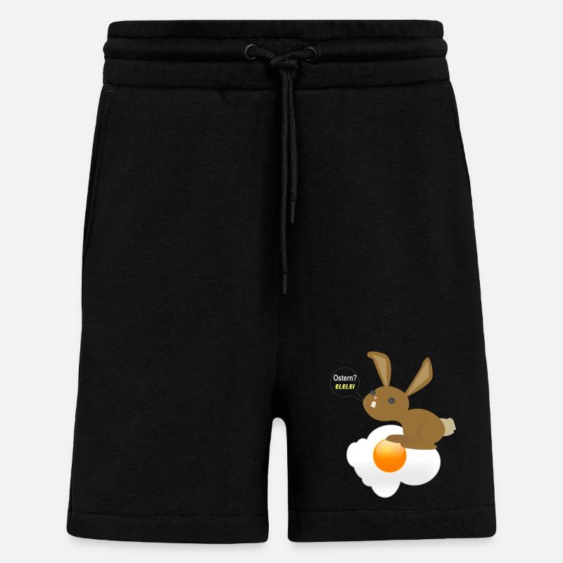 Bunny Easter Egg Egg Egg - Shorts - made by SPREAD - SOLID BLACK