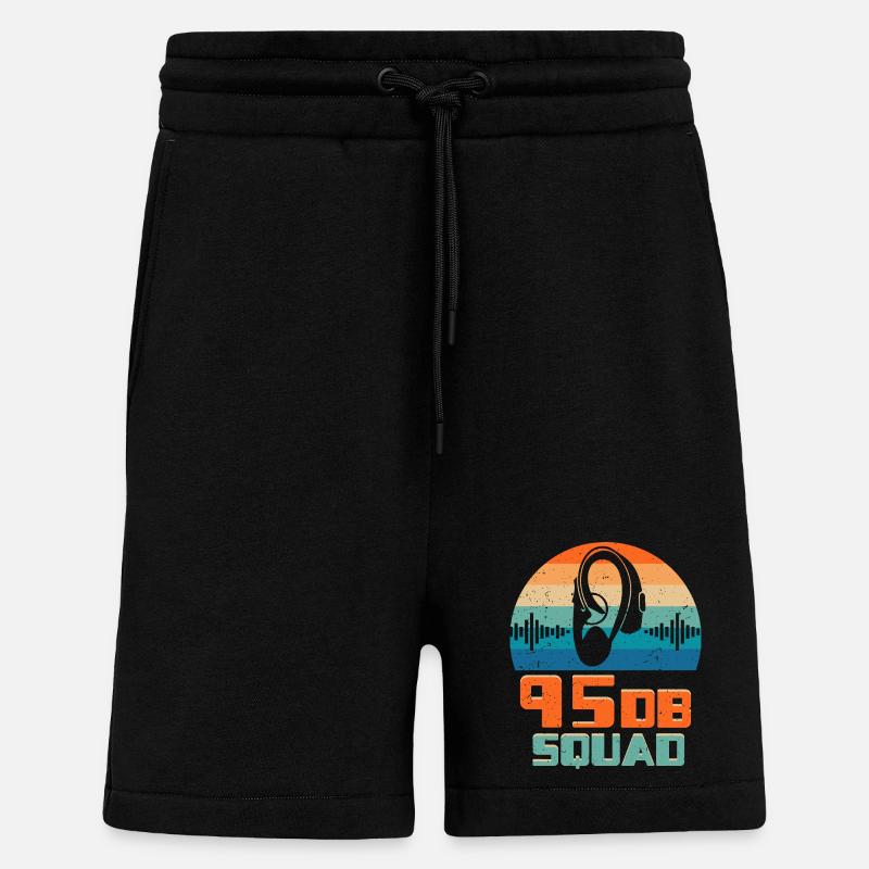 Deaf Deaf Hearing Impairment 95DB Squad - Shorts - made by SPREAD - SOLID BLACK