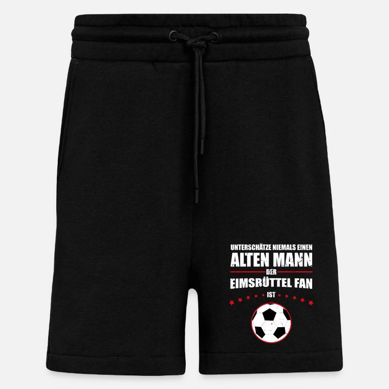 Alter Mann - Eimsbüttel Fußball Fan | Retro - Shorts - made by SPREAD - SOLID BLACK