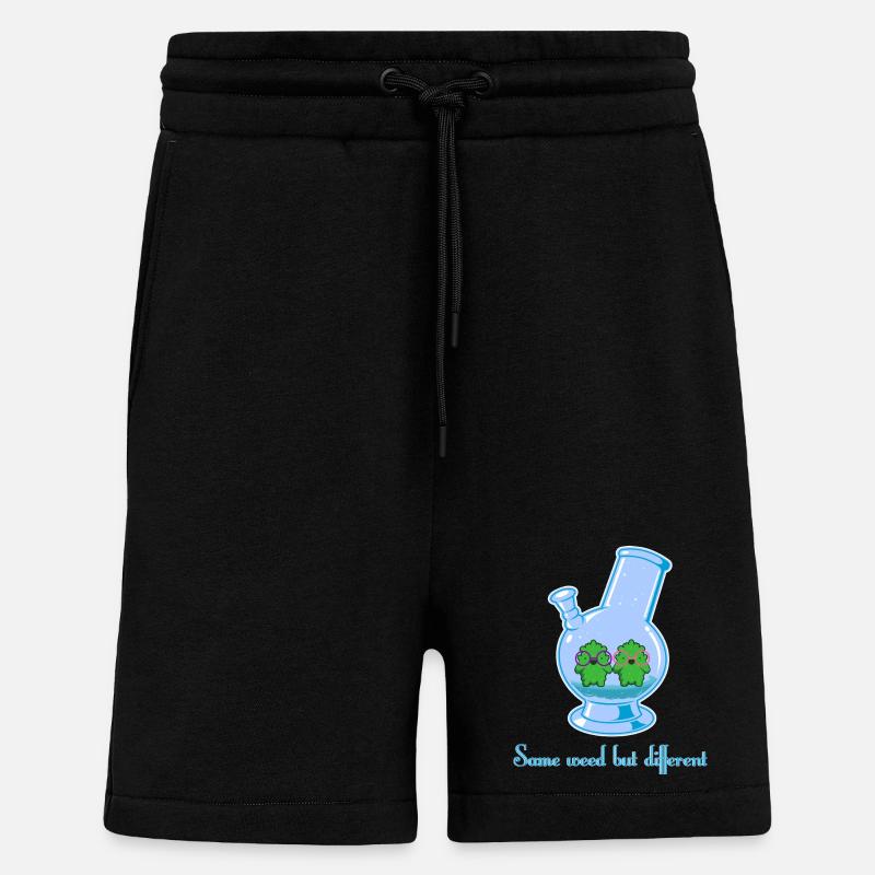 Même weed mais différent - Short bio décontracté fabriqué en UE - SOLID BLACK