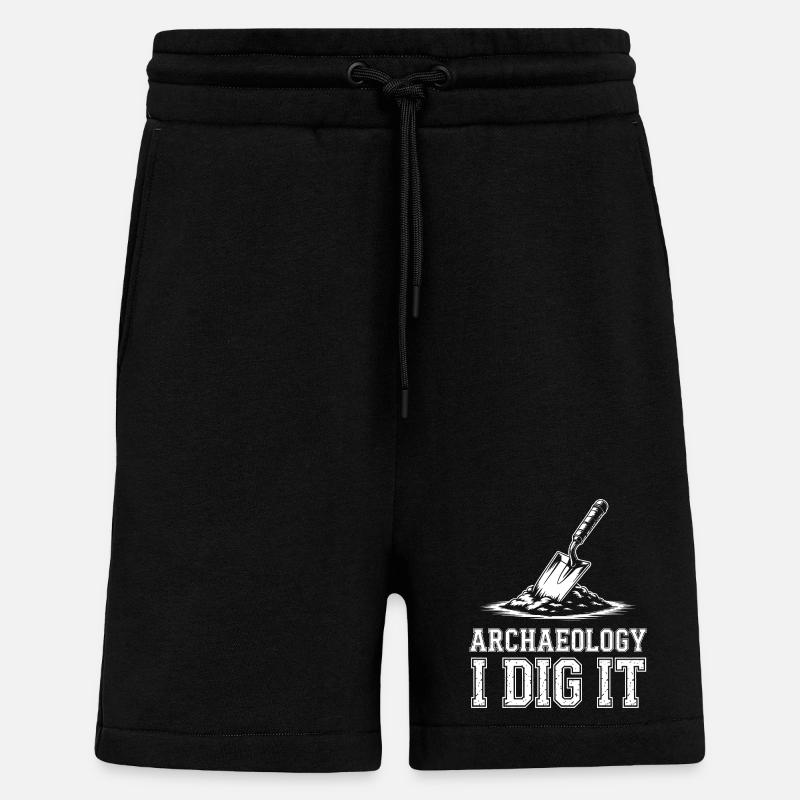 Archéologie Je le creuse Tee - Short bio décontracté fabriqué en UE - SOLID BLACK