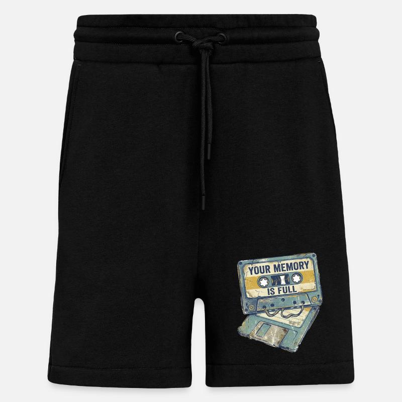 Mémoire complète - Short bio décontracté fabriqué en UE - SOLID BLACK