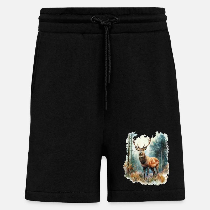 Deer Roe Deer - Shorts - made by SPREAD - SOLID BLACK