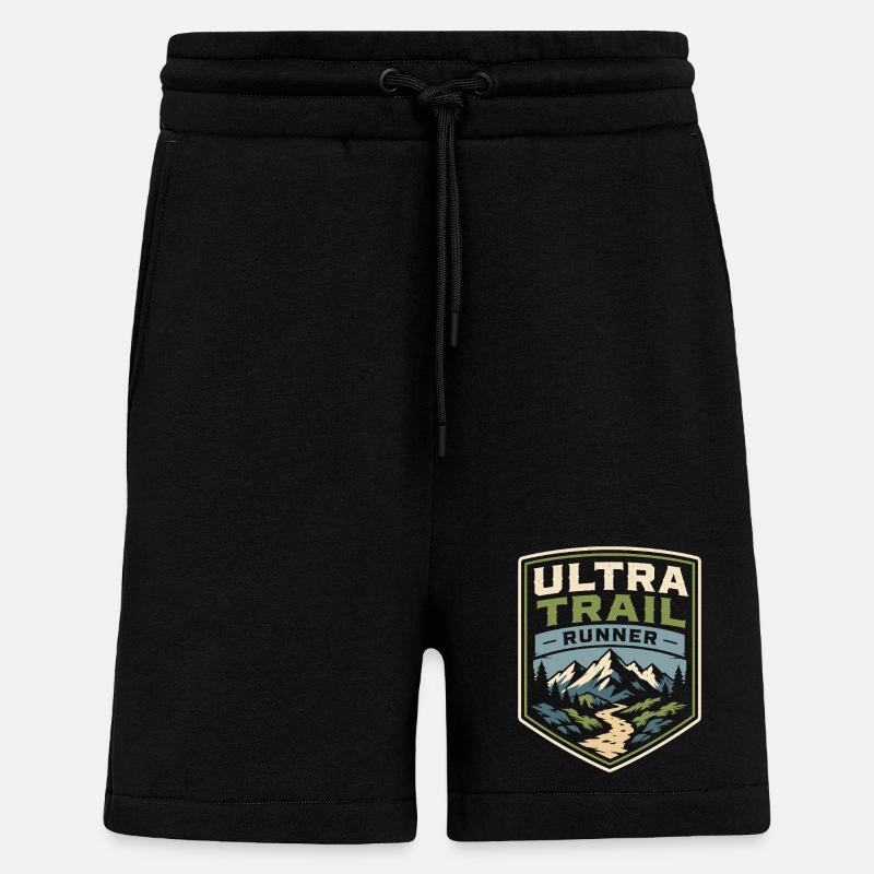 Coureur d’ultra-trail - Short bio décontracté fabriqué en UE - SOLID BLACK