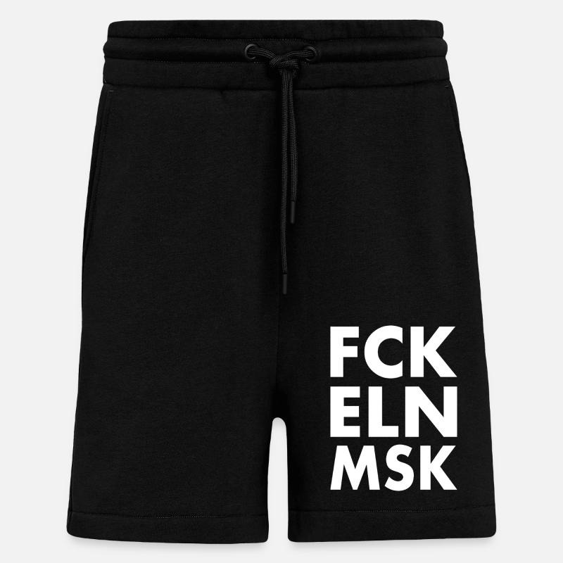 Fck eln msk - Shorts - made by SPREAD - SOLID BLACK