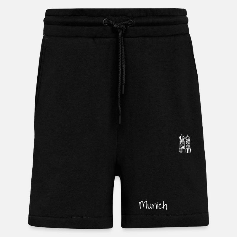 Munich München Frauenkirche - Shorts - made by SPREAD - SOLID BLACK