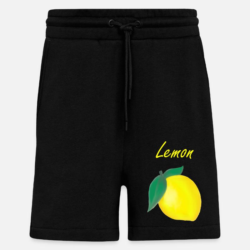 Lemon - Zitrone - Shorts - made by SPREAD - SOLID BLACK