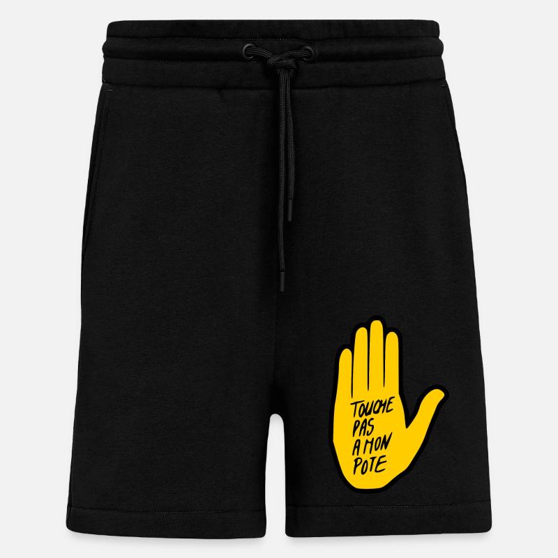 touche pas a mon pote - Short bio décontracté fabriqué en UE - SOLID BLACK