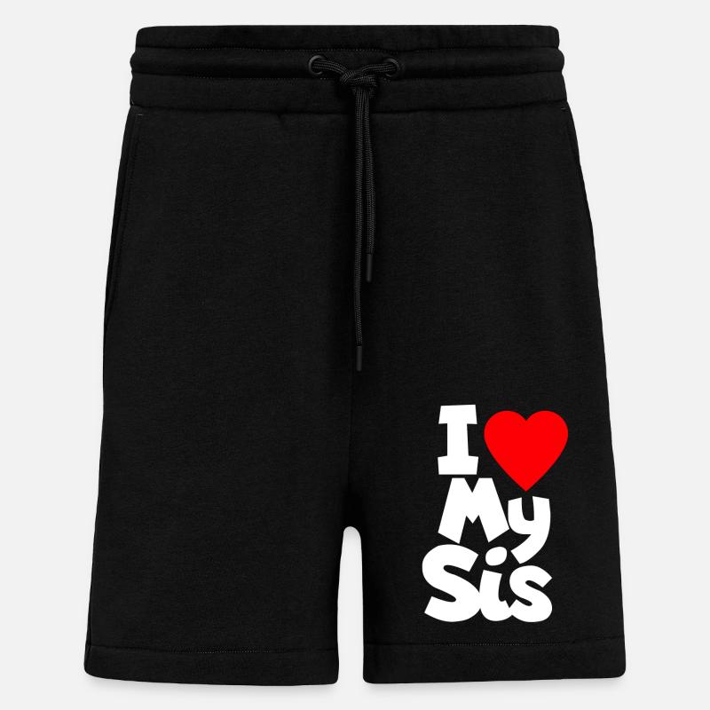 J’aime ma sœur - Short bio décontracté fabriqué en UE - SOLID BLACK