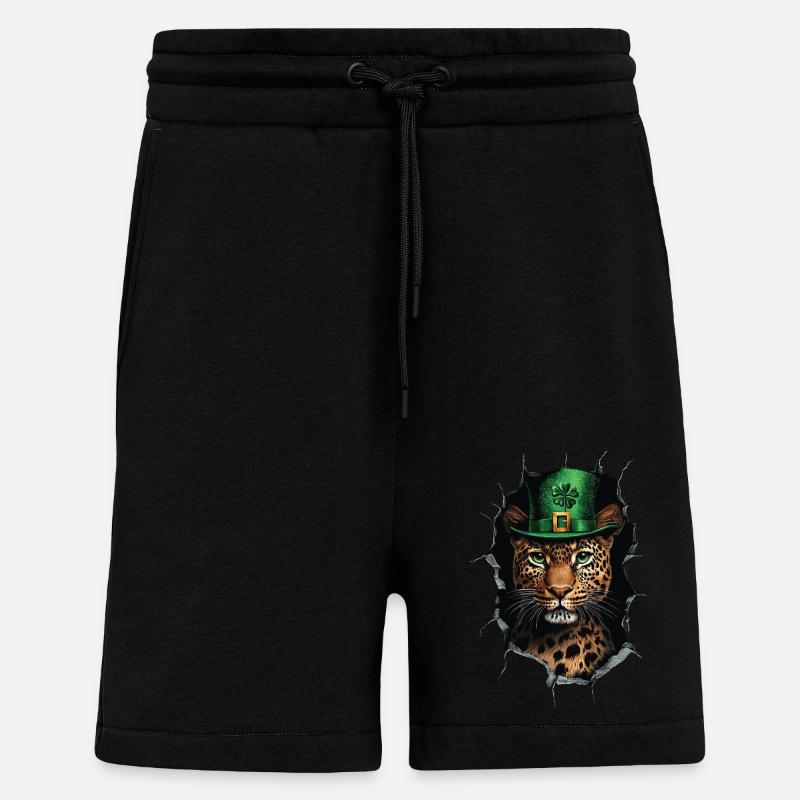 St. Patrick Leopard - Shorts - made by SPREAD - SOLID BLACK