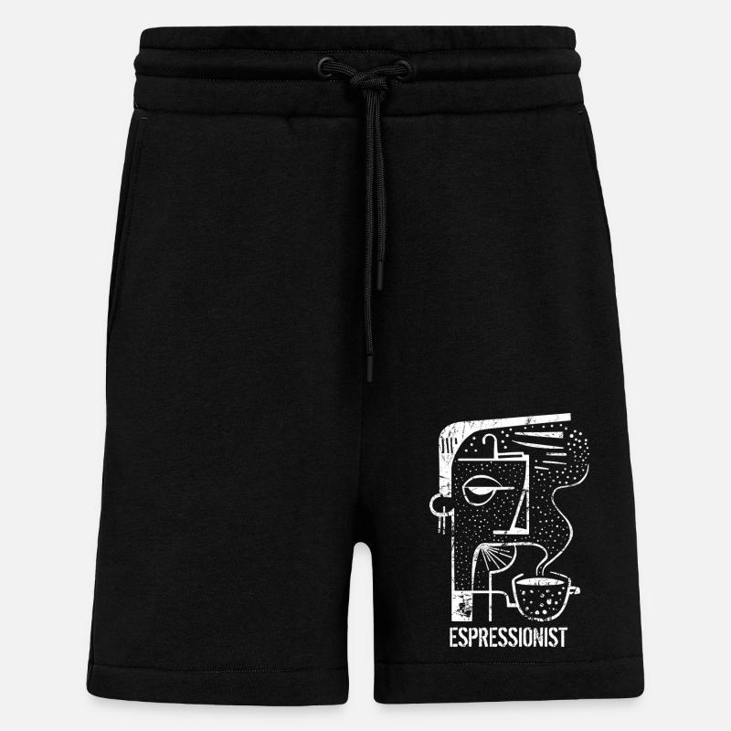 Espressionist - Espresso - Kaffee trinken - Shorts - made by SPREAD - SOLID BLACK