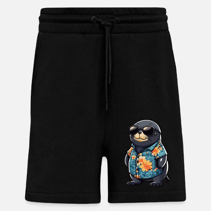 Robbe Tier Lustig Sommer - Shorts - made by SPREAD - SOLID BLACK