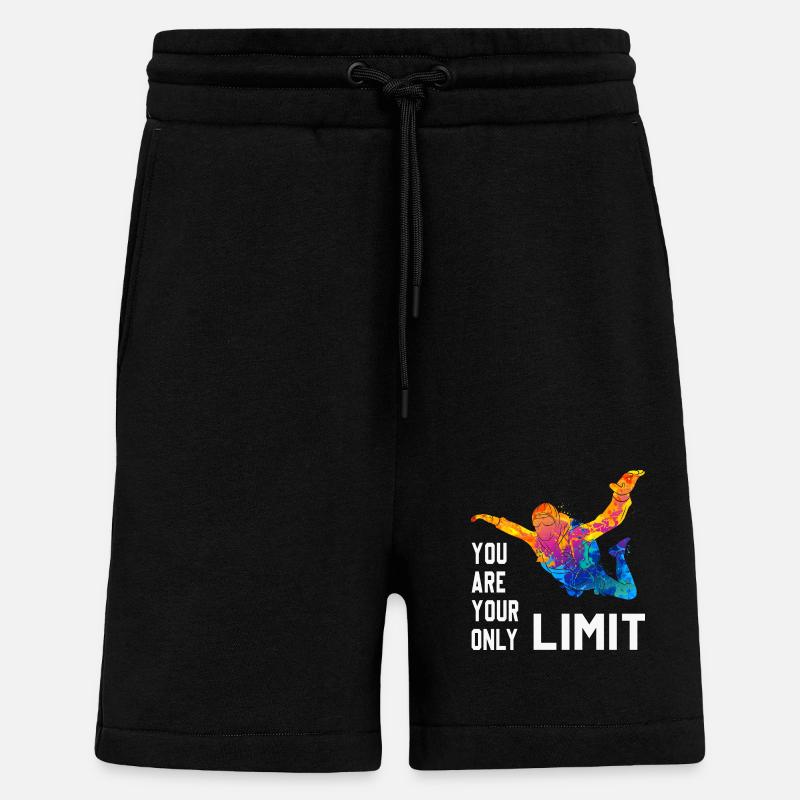Skydive parachutiste Skydiver Chute libre - Short bio décontracté fabriqué en UE - SOLID BLACK