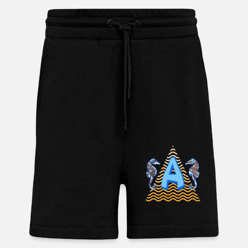 seepferdchen e 262 a - Shorts - made by SPREAD - SOLID BLACK