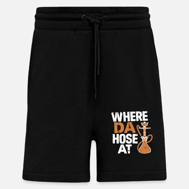 Relaxed hookah design - Shorts - made by SPREAD - SOLID BLACK