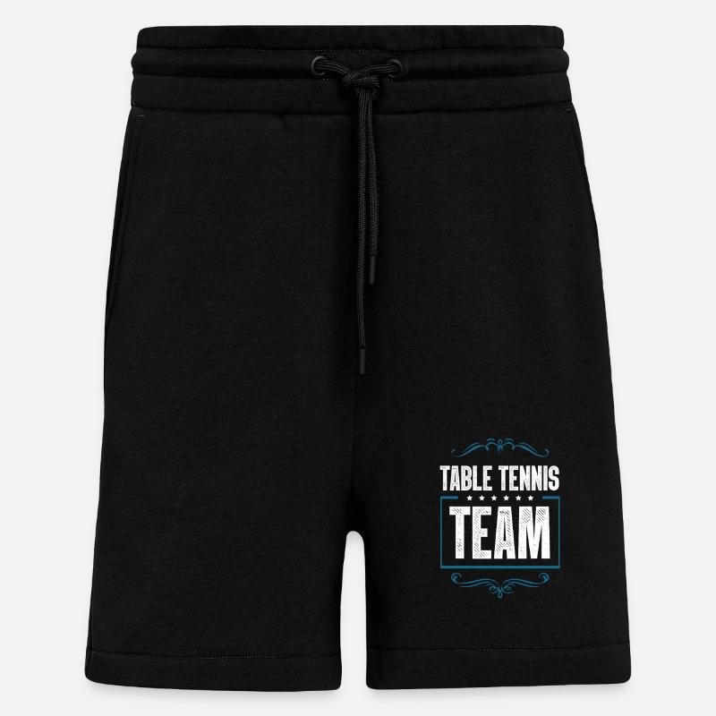 Equipe de tennis de table - Short bio décontracté fabriqué en UE - SOLID BLACK