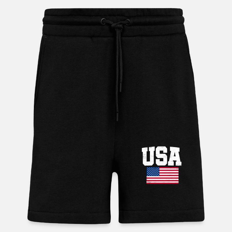États-Unis - Short bio décontracté fabriqué en UE - SOLID BLACK