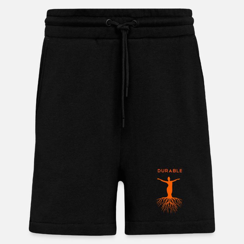 Chemise durable Tee Shirt durable durable - Short bio décontracté fabriqué en UE - SOLID BLACK
