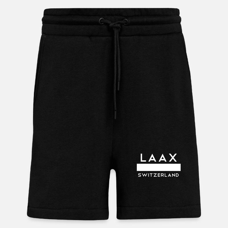 Lasx Snowboard Chemise de Ski Grisons - Short bio décontracté fabriqué en UE - SOLID BLACK
