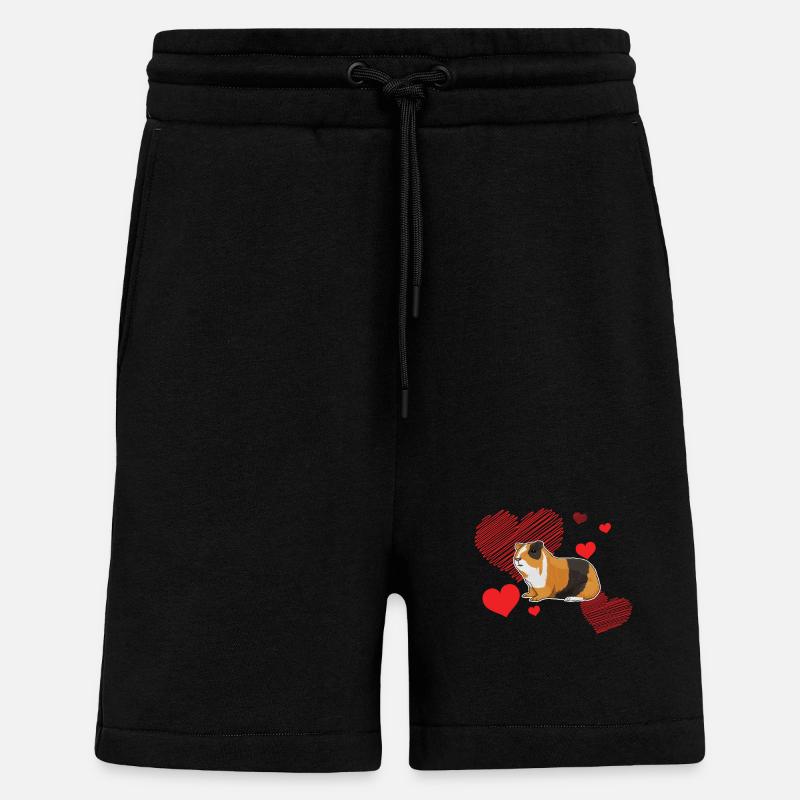 J’adore les cochons d’Inde - Short bio décontracté fabriqué en UE - SOLID BLACK