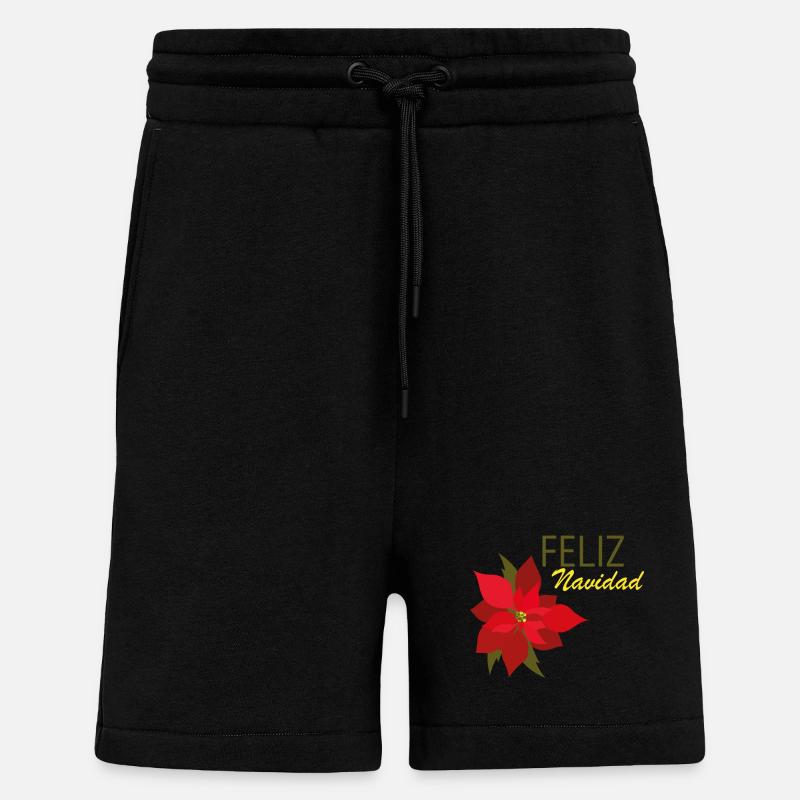 Feliz Navidad - Shorts - made by SPREAD - SOLID BLACK
