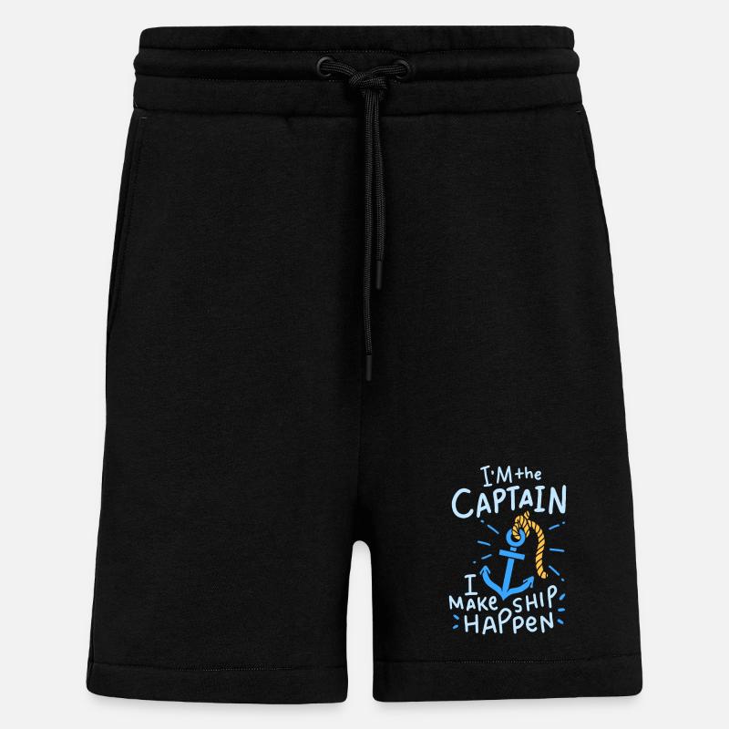 Boot Bootfahren Boating - Shorts - made by SPREAD - SOLID BLACK