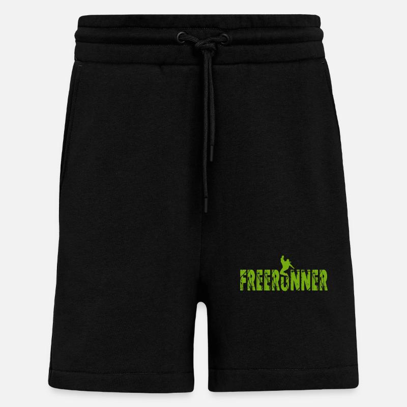Athlète Parkour Free Run - Short bio décontracté fabriqué en UE - SOLID BLACK