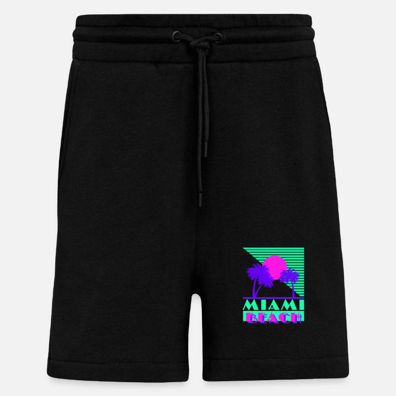 Miami Beach Green - Short bio décontracté fabriqué en UE - SOLID BLACK