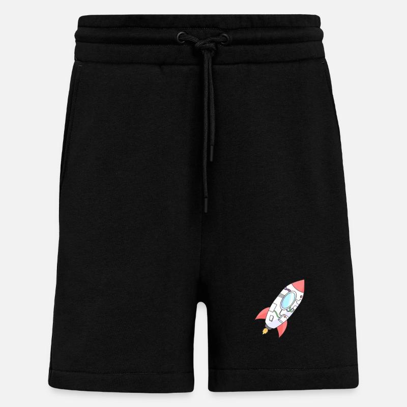 Kunterbunte Rakete im Orbit - Shorts - made by SPREAD - SOLID BLACK