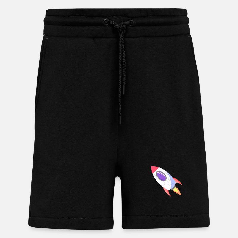 Raumrakete Pop-Comic - Shorts - made by SPREAD - SOLID BLACK