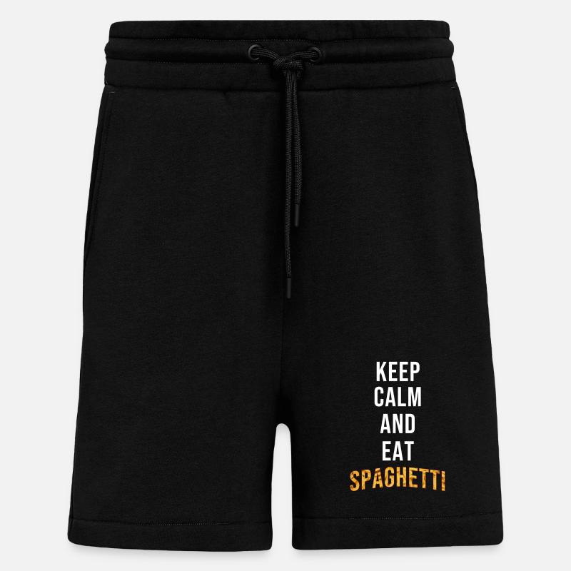 Keep Calm Eat Spaghetti - Shorts - made by SPREAD - SOLID BLACK