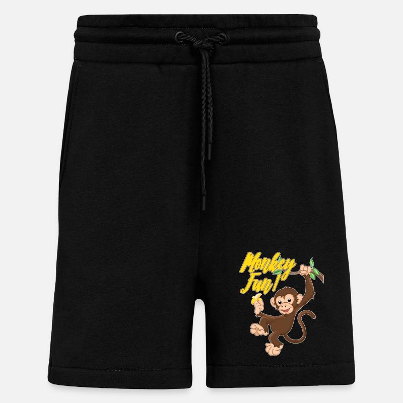 Monkey Fun - Shorts - made by SPREAD - SOLID BLACK