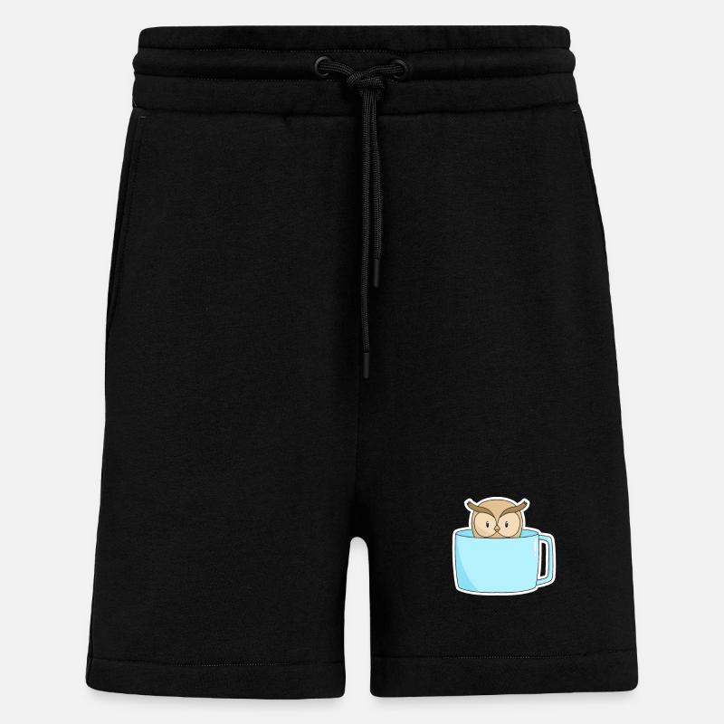 Vogel Kaffee - Shorts - made by SPREAD - SOLID BLACK