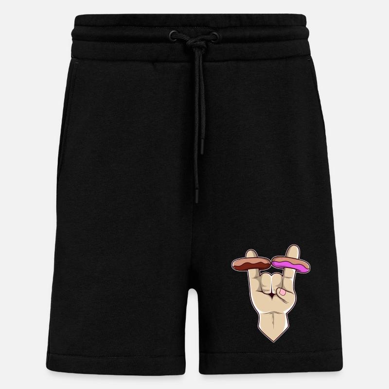 2 Donuts from Hell - Shorts - made by SPREAD - SOLID BLACK