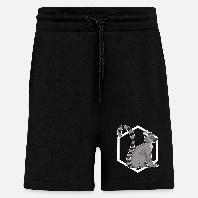 Lemur Äffchen - Shorts - made by SPREAD - SOLID BLACK