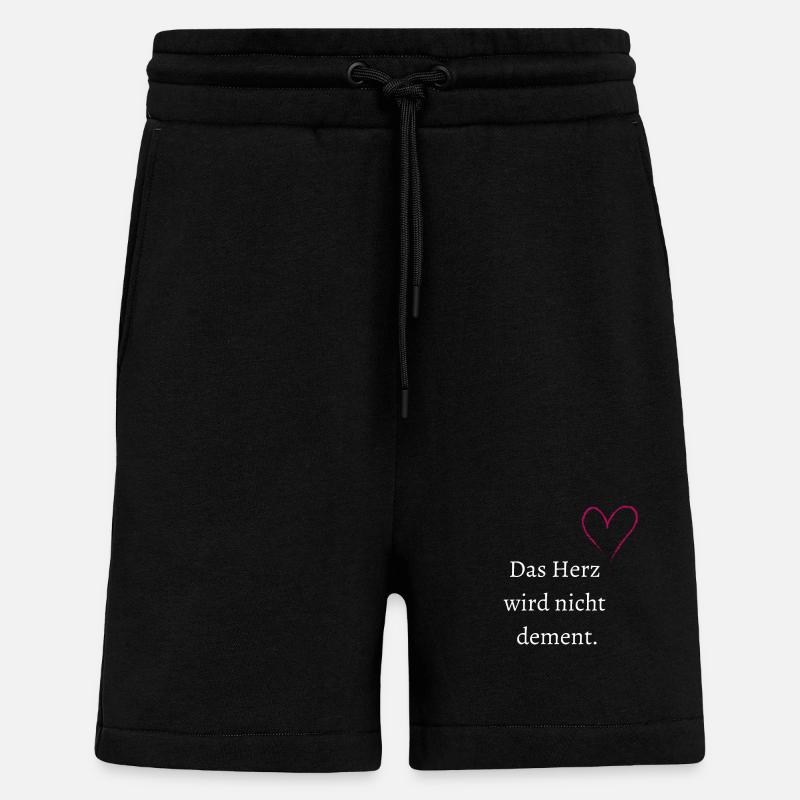 Das Herz wird nicht dement. - Shorts - made by SPREAD - SOLID BLACK