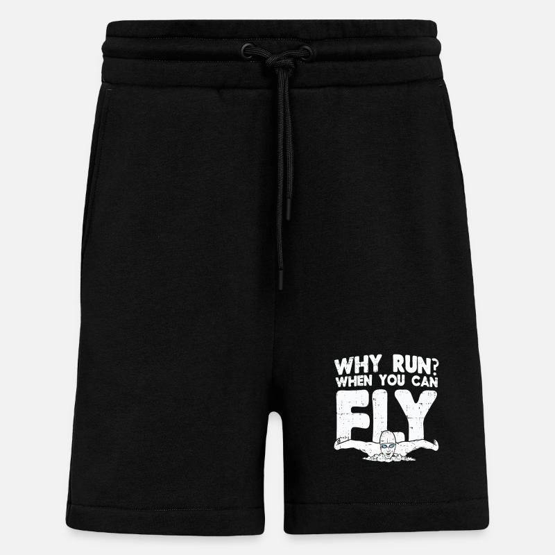 Schwimmen Schwimmer Geschenk - Shorts - made by SPREAD - SOLID BLACK