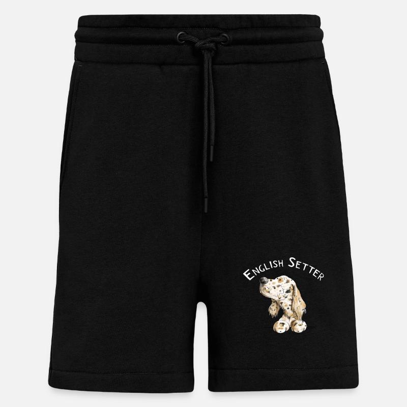 Englischer Setter I Hunde Comic Geschenk - Shorts - made by SPREAD - SOLID BLACK