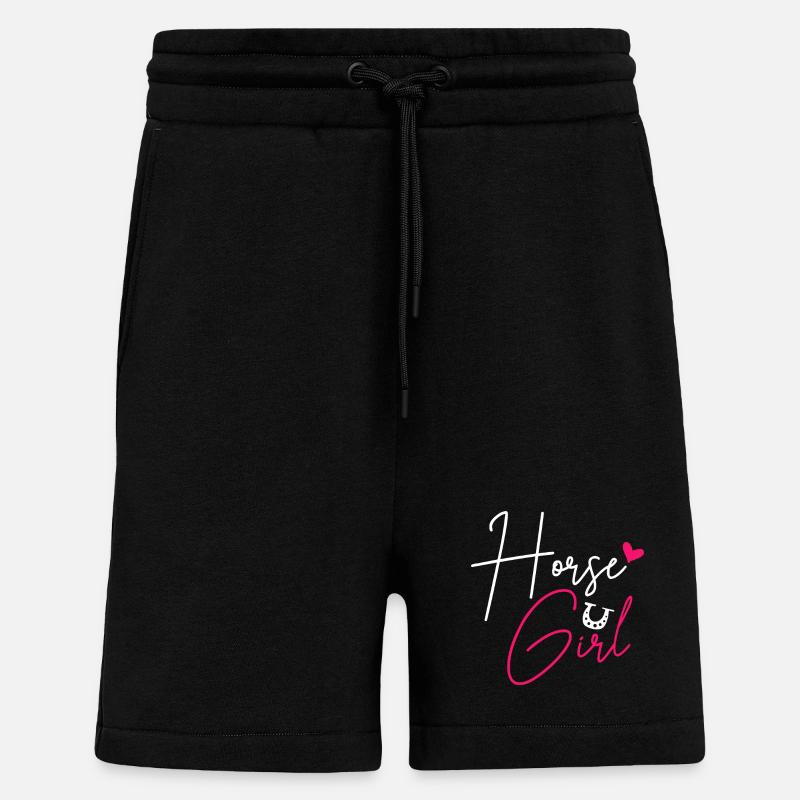 Pferd Pferdeliebhaber - Shorts - made by SPREAD - SOLID BLACK