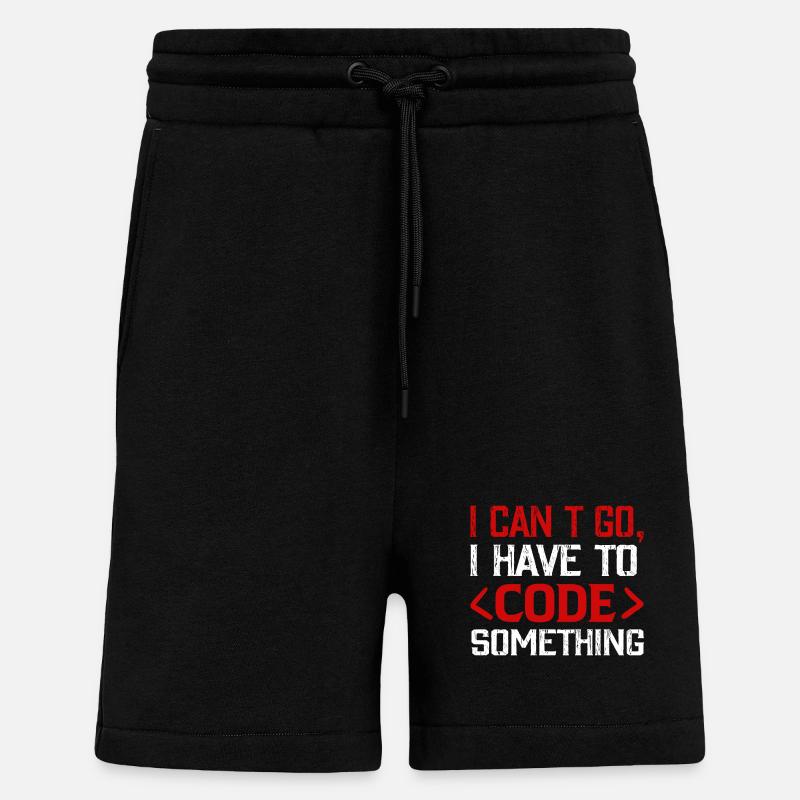 Programmeur, Nerd , Code informatique - Short bio décontracté fabriqué en UE - SOLID BLACK