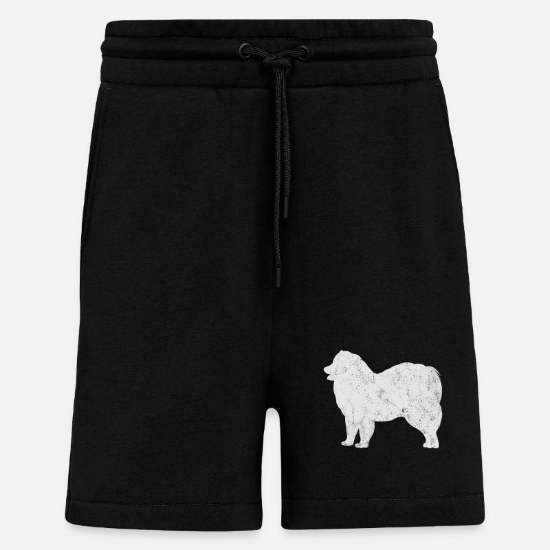 Samoyed Samoyed propriétaire de chien - Short bio décontracté fabriqué en UE - SOLID BLACK