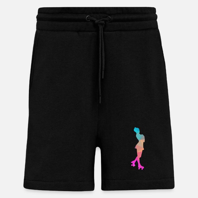Abstrakter Eis- und Rollschuh-Design - Shorts - made by SPREAD - SOLID BLACK