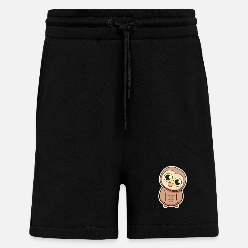 Owls - Shorts - made by SPREAD - SOLID BLACK