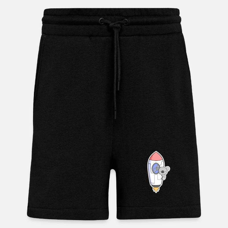 Koala rocket in orbit - Shorts - made by SPREAD - SOLID BLACK