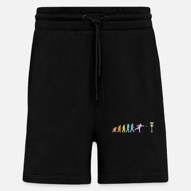 Discgolf Evolution Disc Golf Discgolfer - Shorts - made by SPREAD - SOLID BLACK