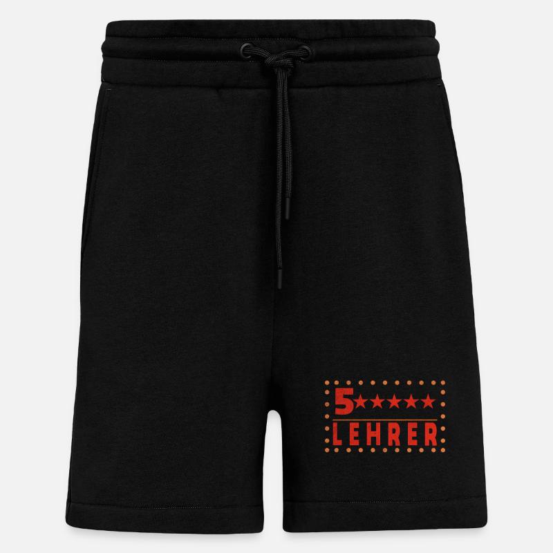 5 Sterne Lehrer / Bester Lehrer - Shorts - made by SPREAD - SOLID BLACK