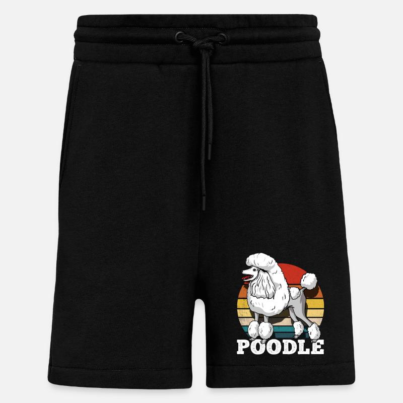 Caniche Rétro - Short bio décontracté fabriqué en UE - SOLID BLACK