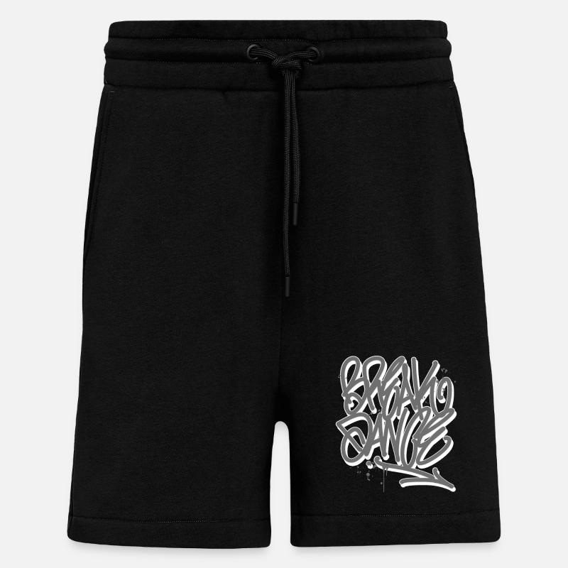 Breakdance Graffiti - Shorts - made by SPREAD - SOLID BLACK